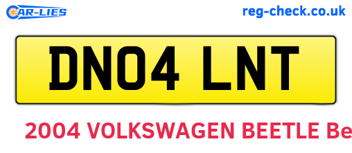 DN04LNT are the vehicle registration plates.