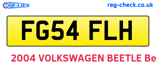 FG54FLH are the vehicle registration plates.