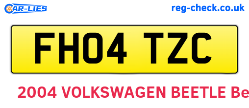 FH04TZC are the vehicle registration plates.