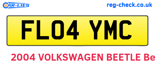 FL04YMC are the vehicle registration plates.