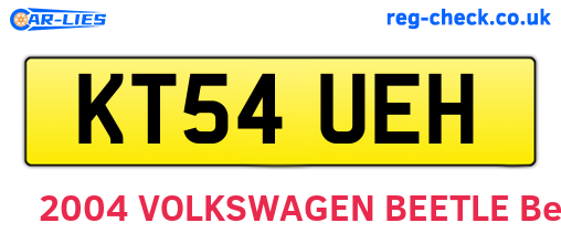 KT54UEH are the vehicle registration plates.