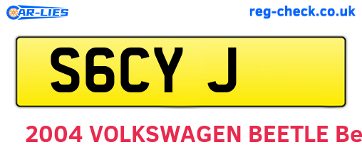 S6CYJ are the vehicle registration plates.