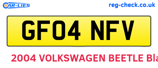 GF04NFV are the vehicle registration plates.