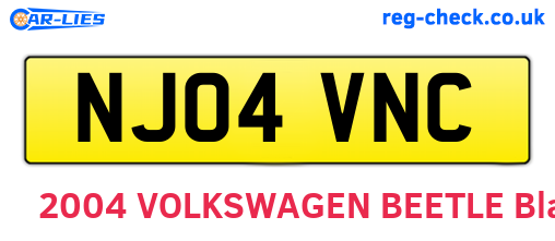 NJ04VNC are the vehicle registration plates.