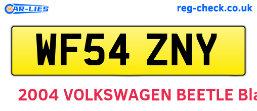 WF54ZNY are the vehicle registration plates.