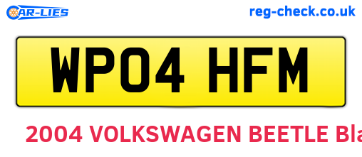 WP04HFM are the vehicle registration plates.