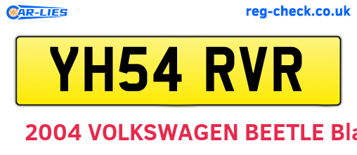 YH54RVR are the vehicle registration plates.