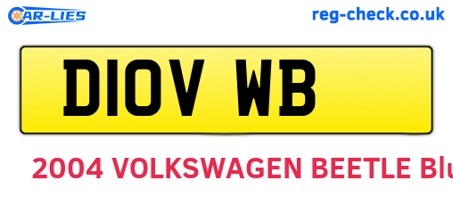 D10VWB are the vehicle registration plates.