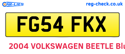 FG54FKX are the vehicle registration plates.