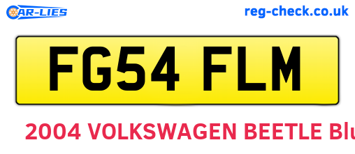 FG54FLM are the vehicle registration plates.
