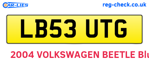 LB53UTG are the vehicle registration plates.