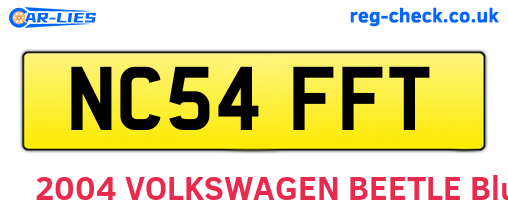 NC54FFT are the vehicle registration plates.