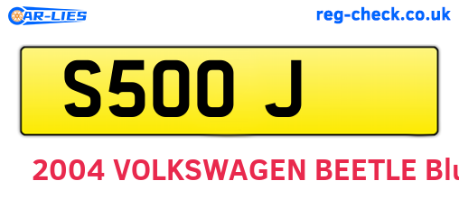 S5OOJ are the vehicle registration plates.