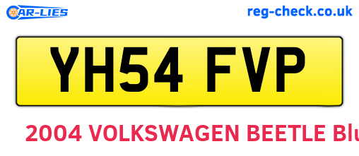 YH54FVP are the vehicle registration plates.
