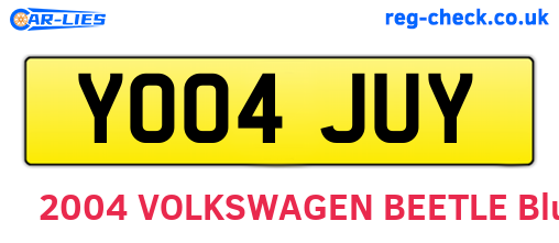 YO04JUY are the vehicle registration plates.