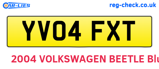 YV04FXT are the vehicle registration plates.