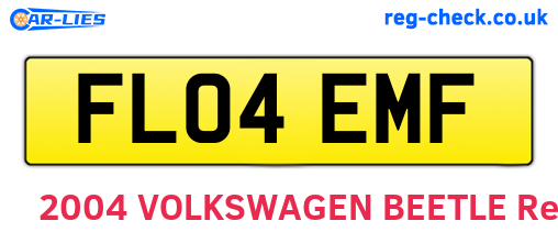 FL04EMF are the vehicle registration plates.