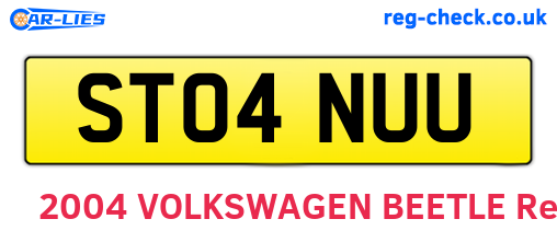 ST04NUU are the vehicle registration plates.