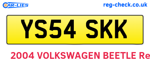 YS54SKK are the vehicle registration plates.