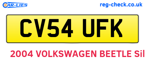 CV54UFK are the vehicle registration plates.