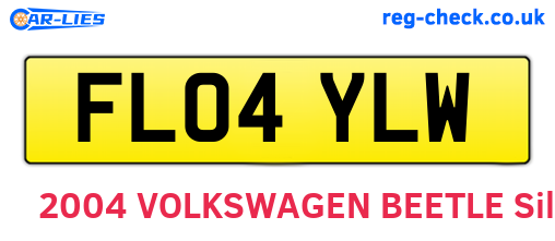 FL04YLW are the vehicle registration plates.