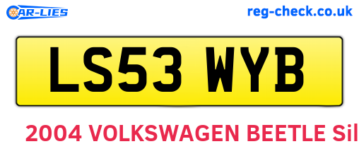 LS53WYB are the vehicle registration plates.