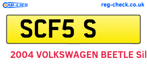 SCF5S are the vehicle registration plates.