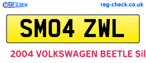 SM04ZWL are the vehicle registration plates.