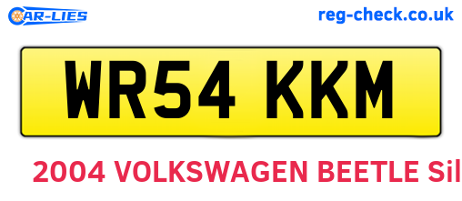 WR54KKM are the vehicle registration plates.