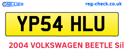 YP54HLU are the vehicle registration plates.