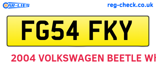 FG54FKY are the vehicle registration plates.