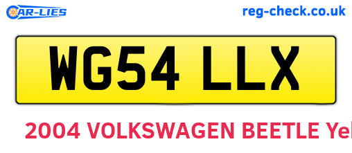 WG54LLX are the vehicle registration plates.