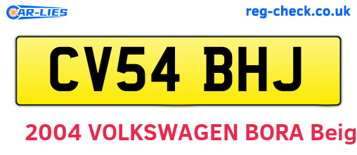 CV54BHJ are the vehicle registration plates.