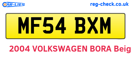 MF54BXM are the vehicle registration plates.