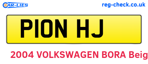 P10NHJ are the vehicle registration plates.
