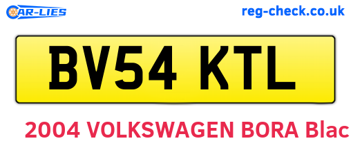 BV54KTL are the vehicle registration plates.