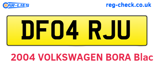 DF04RJU are the vehicle registration plates.
