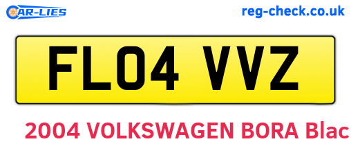 FL04VVZ are the vehicle registration plates.