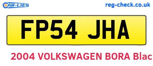 FP54JHA are the vehicle registration plates.