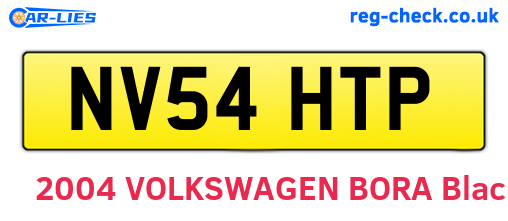 NV54HTP are the vehicle registration plates.