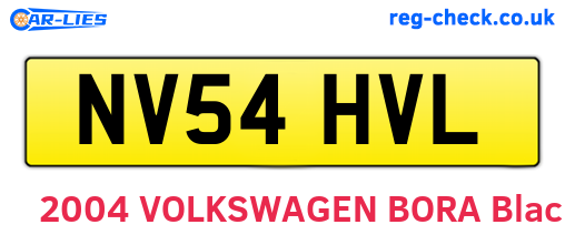 NV54HVL are the vehicle registration plates.