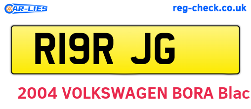 R19RJG are the vehicle registration plates.