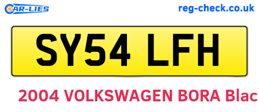 SY54LFH are the vehicle registration plates.