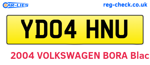 YD04HNU are the vehicle registration plates.