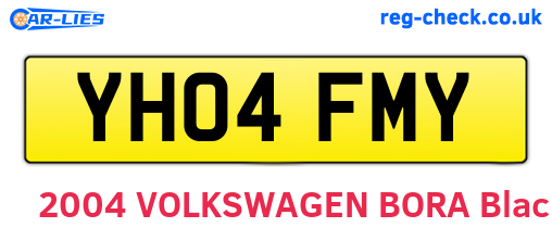 YH04FMY are the vehicle registration plates.