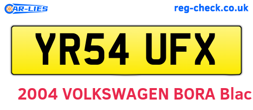 YR54UFX are the vehicle registration plates.