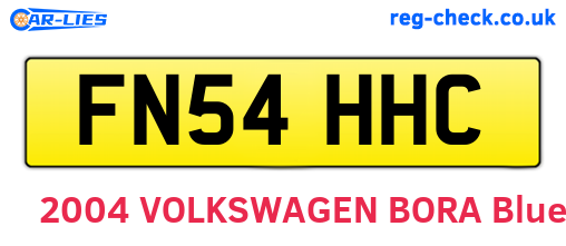 FN54HHC are the vehicle registration plates.
