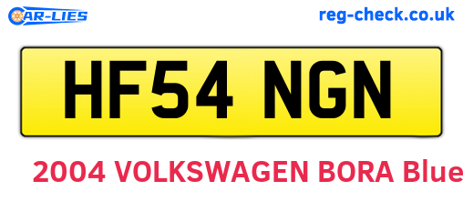 HF54NGN are the vehicle registration plates.