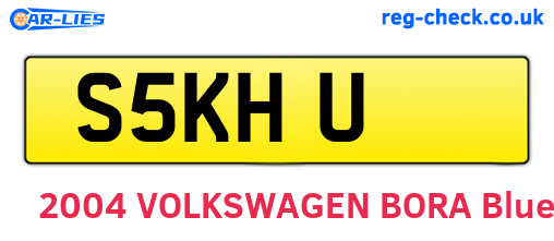 S5KHU are the vehicle registration plates.