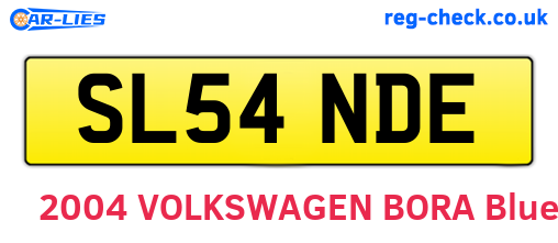 SL54NDE are the vehicle registration plates.